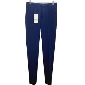 Zara dress Womens High-Waisted Slim Fit Trousers Size 29 Blue